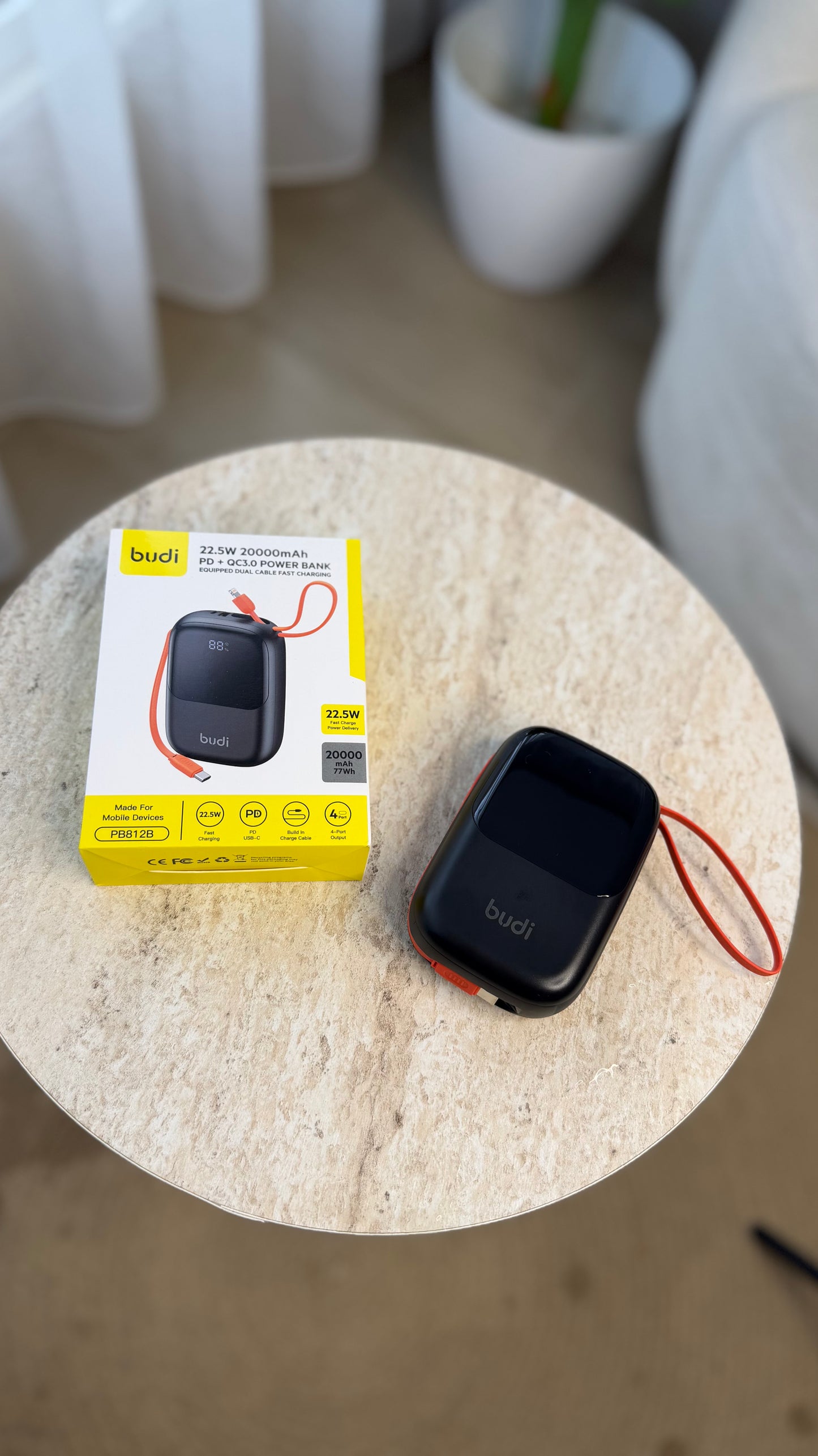 Budi 22.5W 20000 mAh PD + QC3.0 power bank
