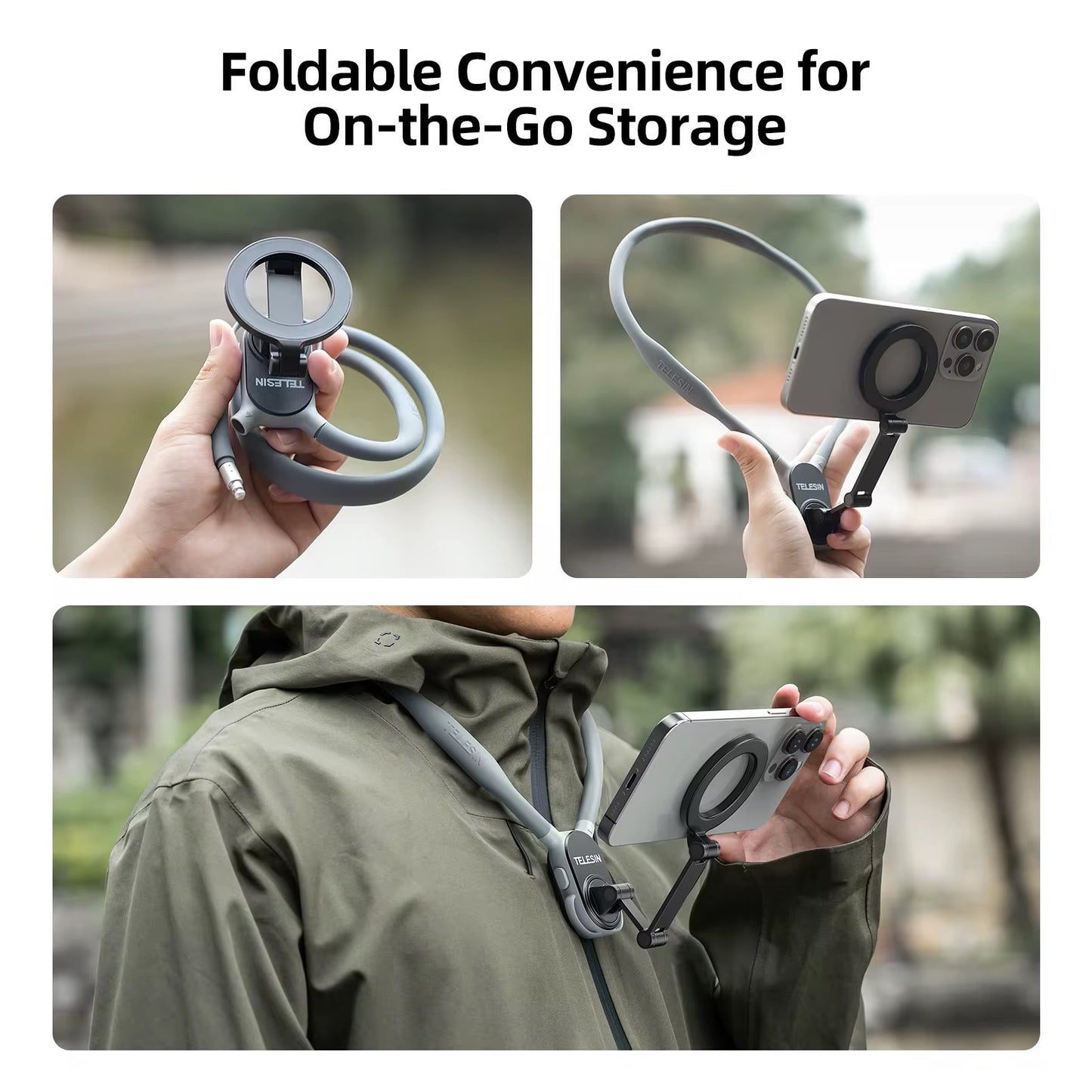 Neck-Mounted Phone & action camera Holder