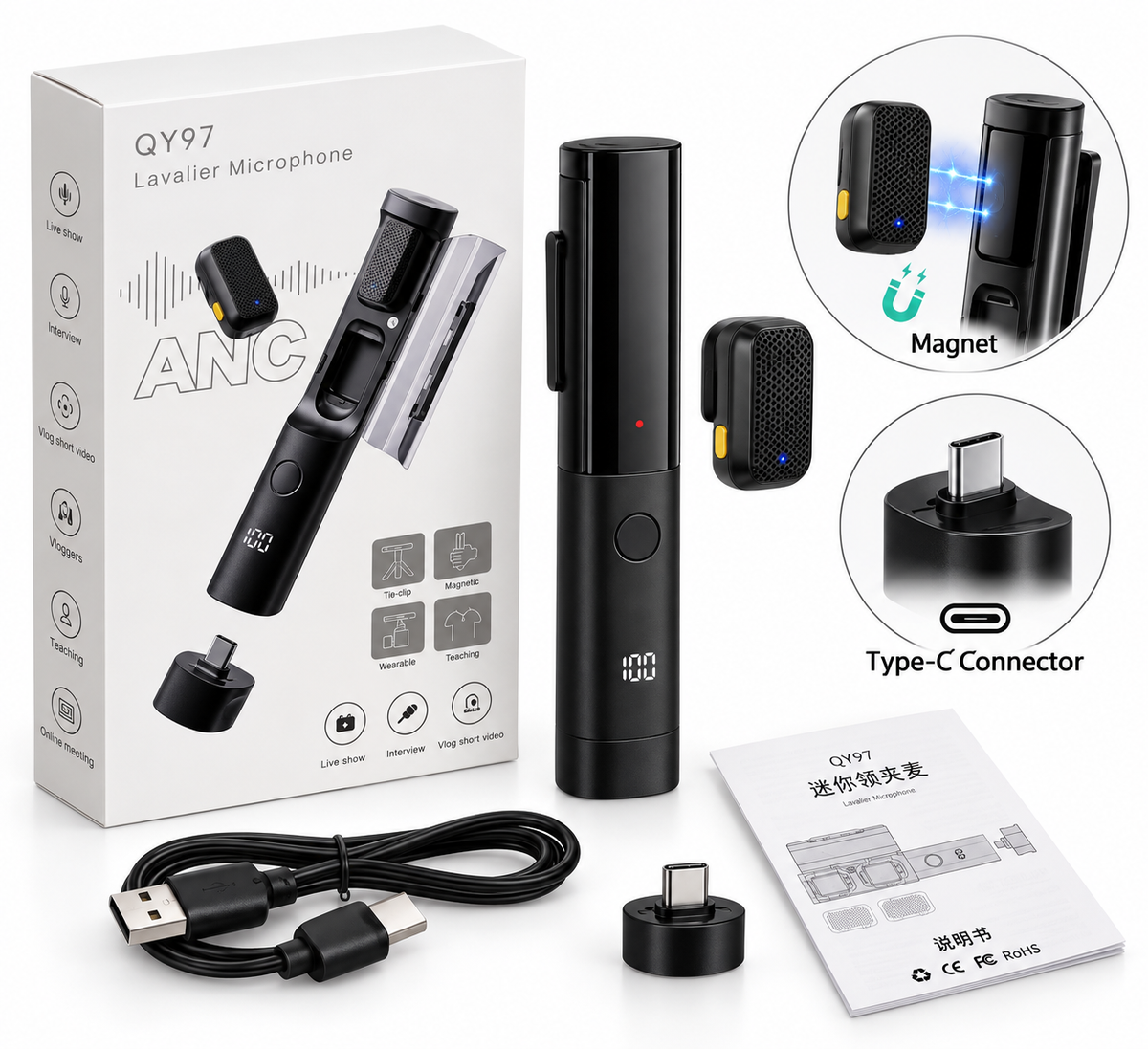 QY97 Wireless Microphone