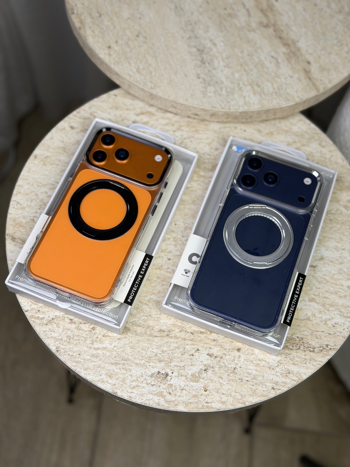 Phone case with ring