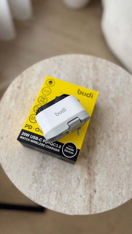 Budi 20W USB-C PD + QC 3.0 Wireless Watch Charger
