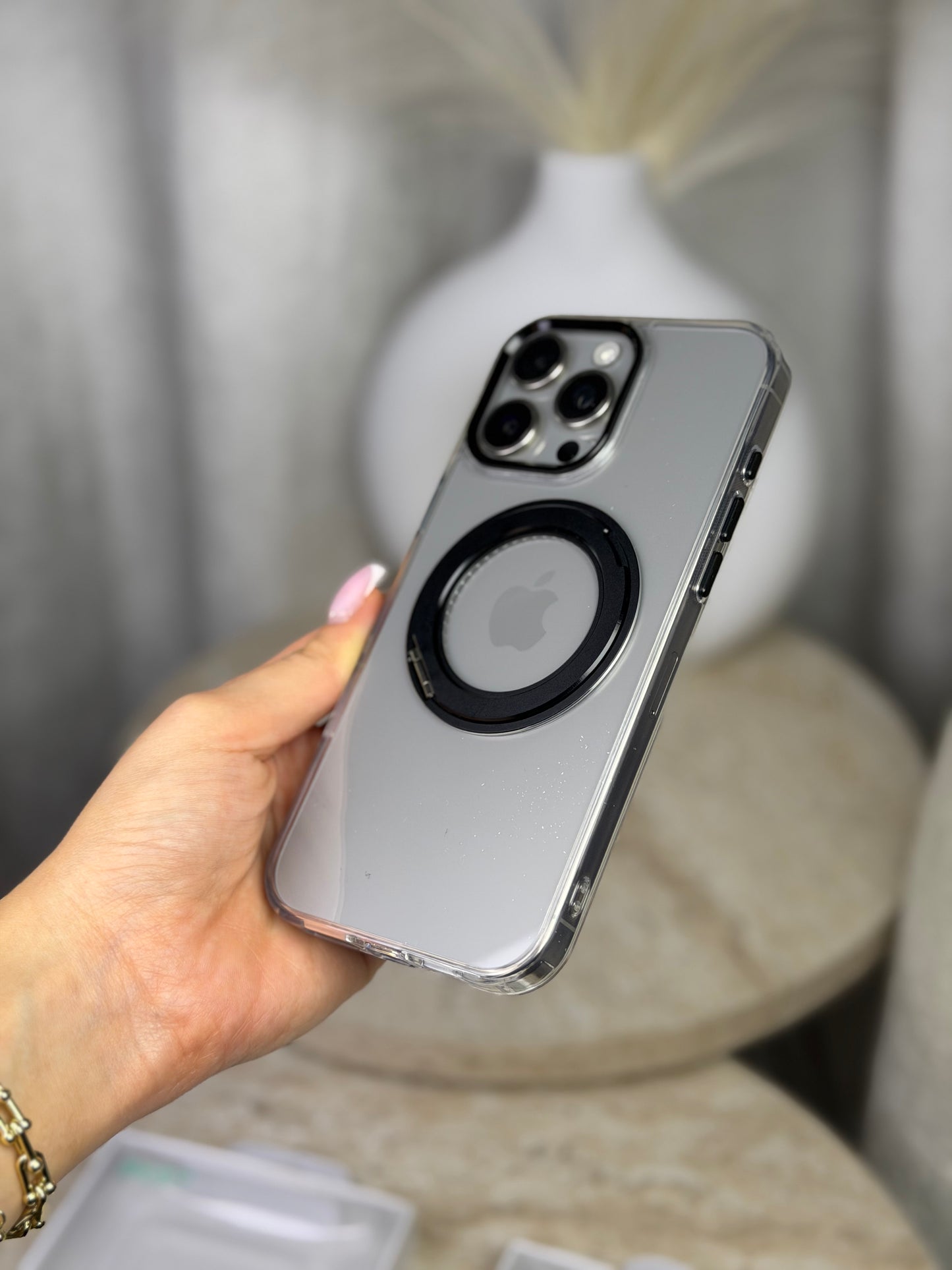 Phone case with ring