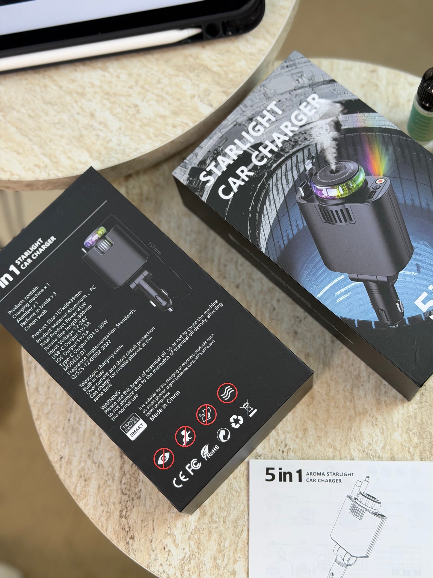 5 in 1 starlight car charger